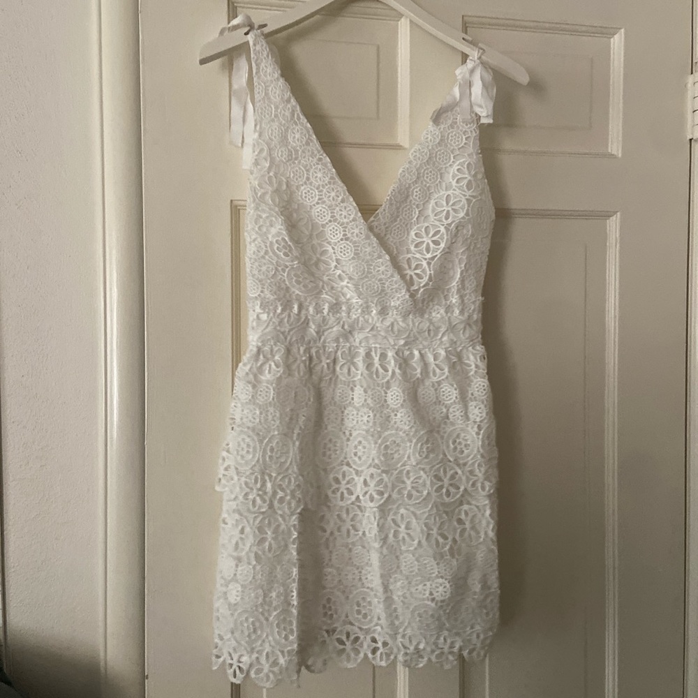 Majorelle Lacey white mini dress. Size XS!